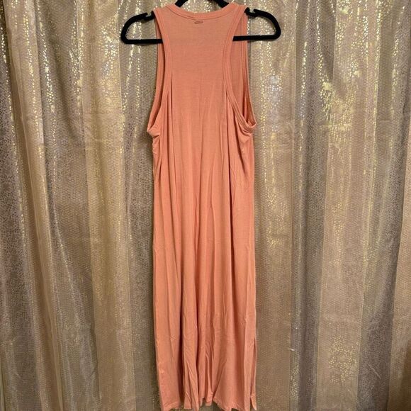 Volcom Stonelight Clay Peach Orangey Racerback Midi Maxi Dress XL - Picture 2 of 8